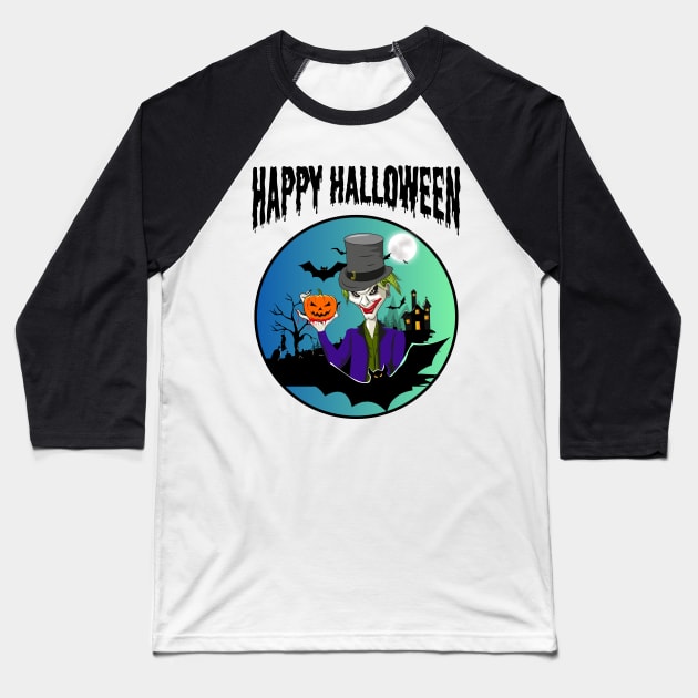 Halloween day Baseball T-Shirt by Dila Art